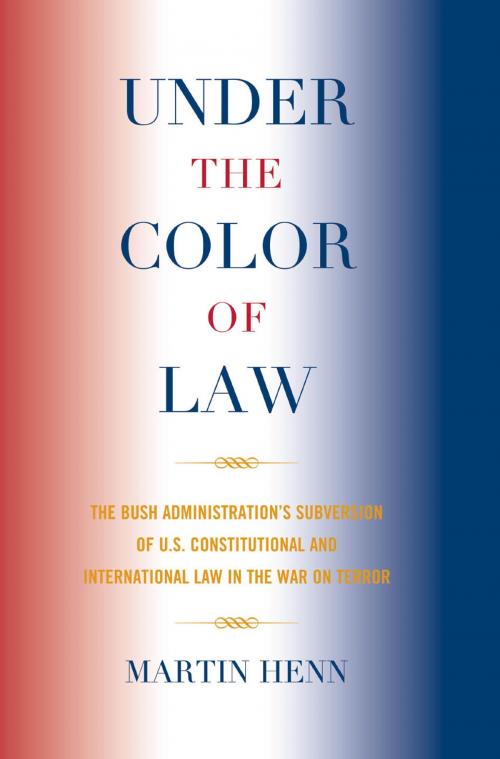 Cover of the book Under the Color of Law by Martin Henn, Lexington Books