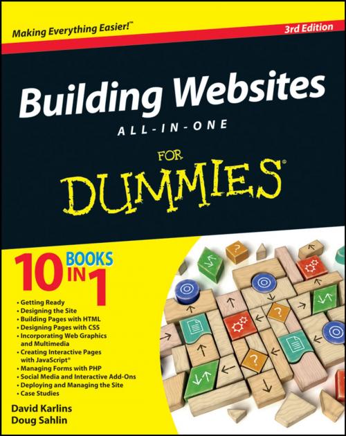 Cover of the book Building Websites All-in-One For Dummies by Doug Sahlin, Karlins, Wiley