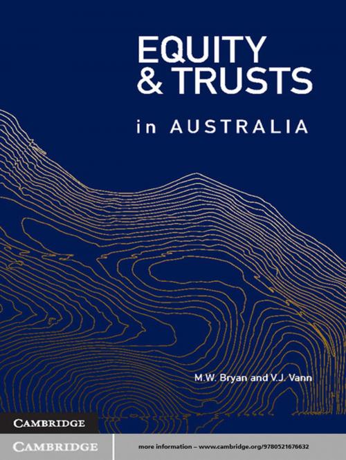 Cover of the book Equity and Trusts in Australia by Professor Michael Bryan, Dr Vicki Vann, Cambridge University Press