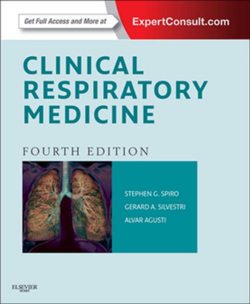 Cover of the book Clinical Respiratory Medicine E-Book by Stephen G. Spiro, BSc, MD, FRCP, Gerard A Silvestri, Gerard A. Silvestri MD, MS, Alvar Agustí, Alvar Agustí, MD, PhD, FRCPE, Elsevier Health Sciences