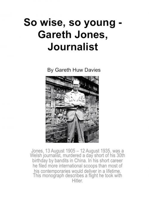 Cover of the book So Wise, So Young: Gareth Jones, Journalist. by Gareth Huw Davies, Gareth Huw Davies