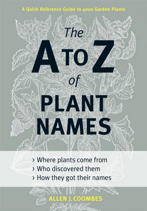 Cover of the book The A to Z of Plant Names by Allen J. Coombes, Timber Press