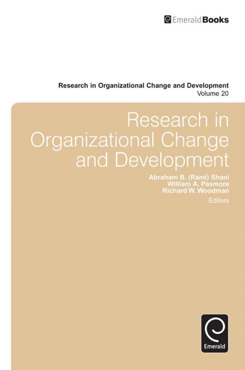 Cover of the book Research in Organizational Change and Development by Richard W. Woodman, Abraham B. Rami Shani, Emerald Group Publishing Limited