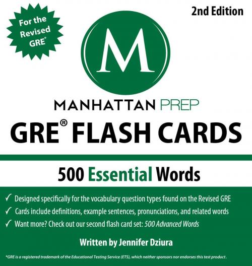 Cover of the book 500 Essential Words: GRE Vocabulary Flash Cards by Manhattan Prep, Manhattan Prep Publishing