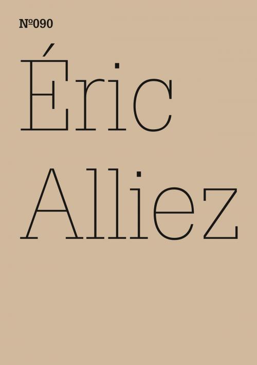 Cover of the book Éric Alliez by Éric Alliez, Hatje Cantz Verlag
