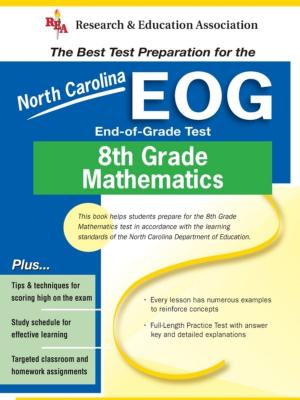 Cover of the book North Carolina EOG Grade 8 Math by Editors of REA, Dana Passananti