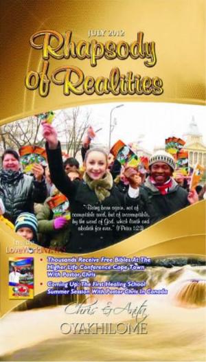 Cover of Rhapsody of Realities July 2012 Edition