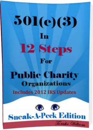 Cover of the book 501(c)(3) In 12 Steps For Public Charity Organizations by Bill Decker