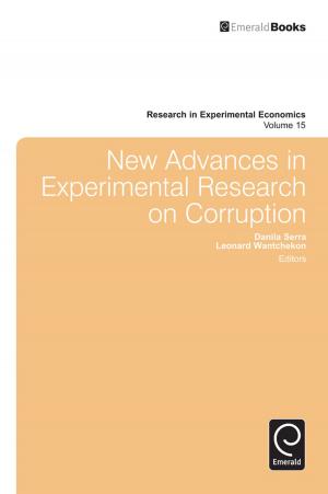Cover of the book New Advances in Experimental Research on Corruption by Gerard McElwee