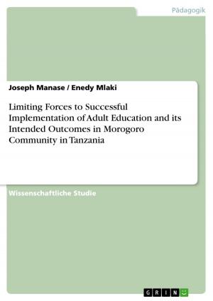 Cover of the book Limiting Forces to Successful Implementation of Adult Education and its Intended Outcomes in Morogoro Community in Tanzania by Christin Pinnecke