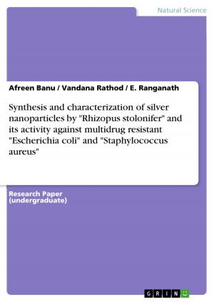 bigCover of the book Synthesis and characterization of silver nanoparticles by 'Rhizopus stolonifer' and its activity against multidrug resistant 'Escherichia coli' and 'Staphylococcus aureus' by 