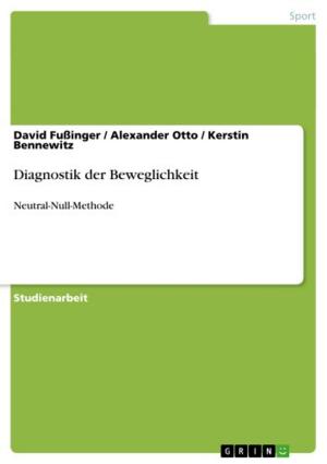 Cover of the book Diagnostik der Beweglichkeit by Janusch Sieber