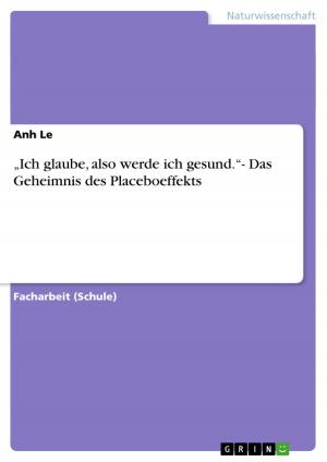 Cover of the book 'Ich glaube, also werde ich gesund.'- Das Geheimnis des Placeboeffekts by Sebastian Halle