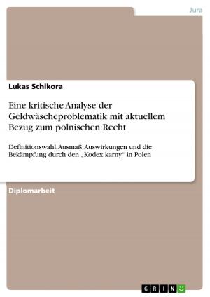 Cover of the book Eine kritische Analyse der Geldwäscheproblematik mit aktuellem Bezug zum polnischen Recht by Julia Naujoks