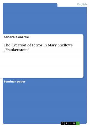 Book cover of The Creation of Terror in Mary Shelley's 'Frankenstein'
