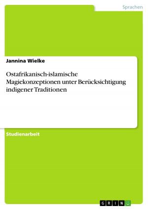 Cover of the book Ostafrikanisch-islamische Magiekonzeptionen unter Berücksichtigung indigener Traditionen by Jana Silvia Lippmann