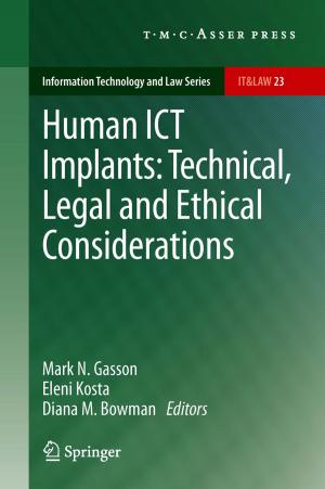 Cover of the book Human ICT Implants: Technical, Legal and Ethical Considerations by Denis Abels