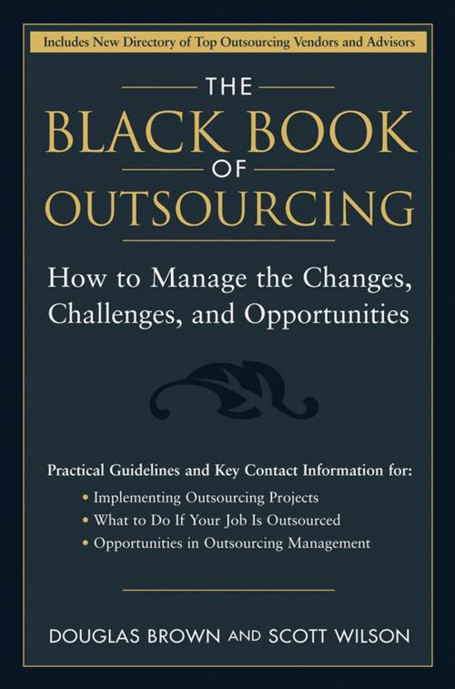 Cover of the book The Black Book of Outsourcing by Douglas Brown, Scott Wilson, Wiley