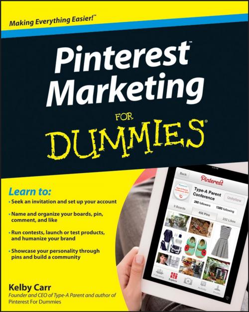 Cover of the book Pinterest Marketing For Dummies by Kelby Carr, Wiley