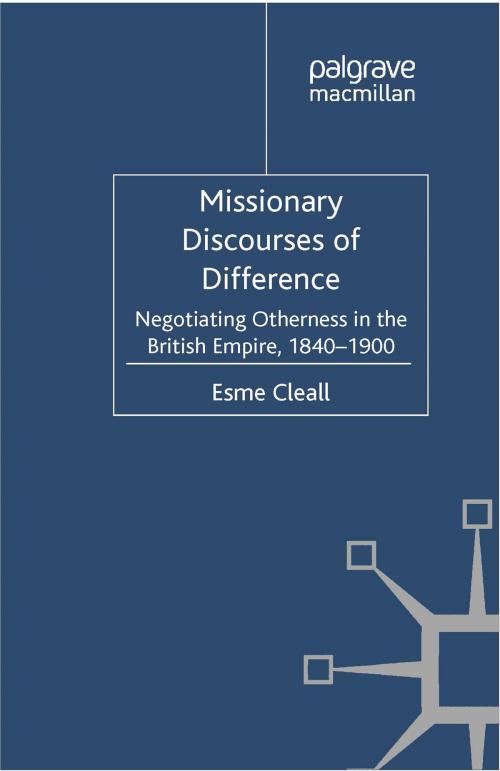 Cover of the book Missionary Discourses of Difference by E. Cleall, Palgrave Macmillan UK