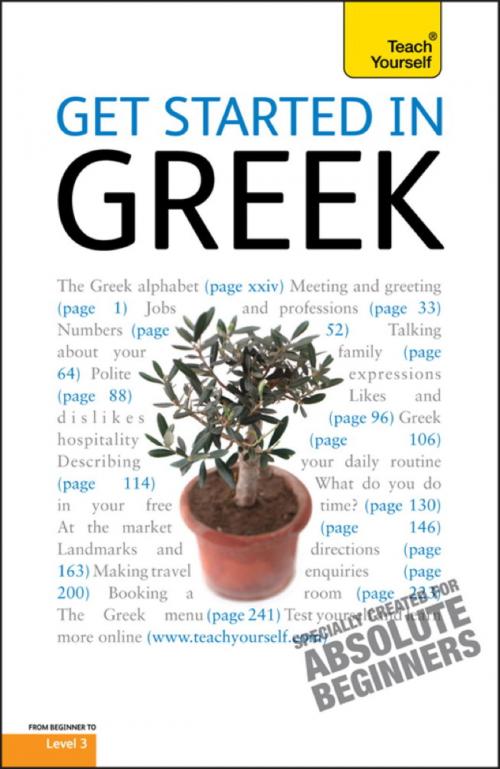 Cover of the book Get Started in Beginner's Greek: Teach Yourself by Aristarhos Matsukas, John Murray Press