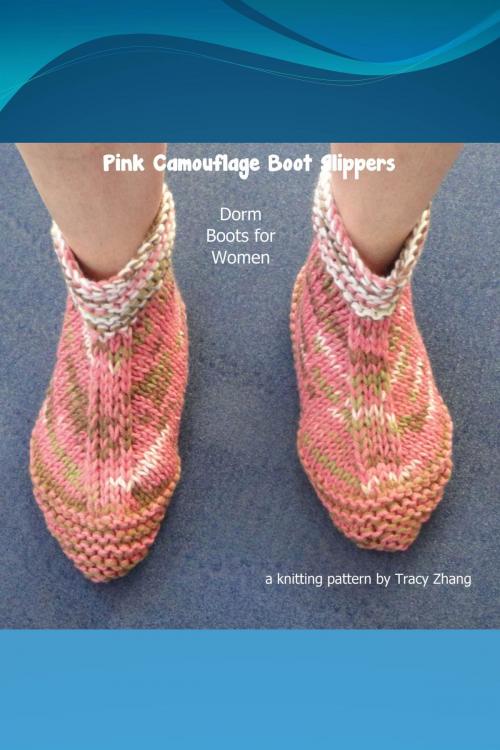 Cover of the book Pink Camouflage Boot Slippers Knitting Pattern by Tracy Zhang, West Lake Books