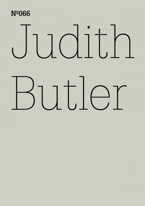 Cover of the book Judith Butler by Judith Butler, Hatje Cantz Verlag