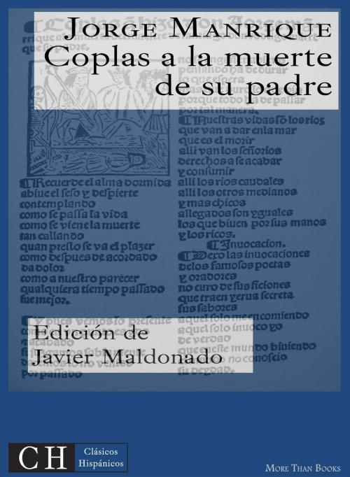 Cover of the book Coplas a la muerte de su padre by Jorge Manrique, Clásicos Hispánicos