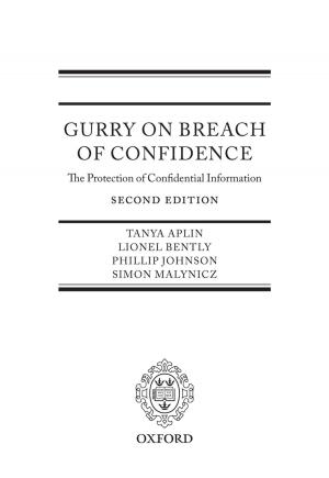 Cover of the book Gurry on Breach of Confidence by A. M. Glazer