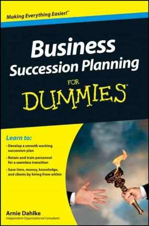 Cover of the book Business Succession Planning For Dummies by Pedro Vázquez Bermejo, Susana Wald