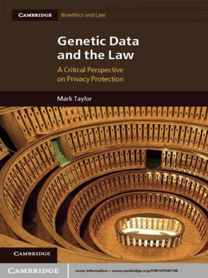 Cover of the book Genetic Data and the Law by Warren Chernaik