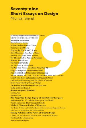 Cover of the book Seventy-nine Short Essays on Design by Michael Escoffier