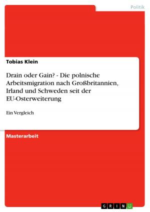 Cover of the book Drain oder Gain? - Die polnische Arbeitsmigration nach Großbritannien, Irland und Schweden seit der EU-Osterweiterung by Alexander Moßhammer
