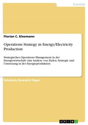 Book cover of Operations Strategy in Energy/Electricity Production