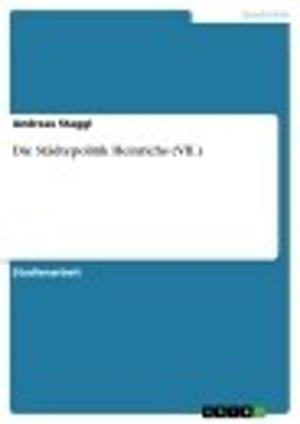 Cover of the book Die Städtepolitik Heinrichs (VII.) by Inga Zajons