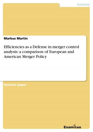 Cover of the book Efficiencies as a Defense in merger control analysis: a comparison of European and American Merger Policy by Christiane Althoff