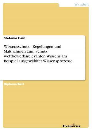 Cover of the book Wissensschutz - Regelungen und Maßnahmen zum Schutz wettbewerbsrelevanten Wissens am Beispiel ausgewählter Wissensprozesse by Bernd Busam