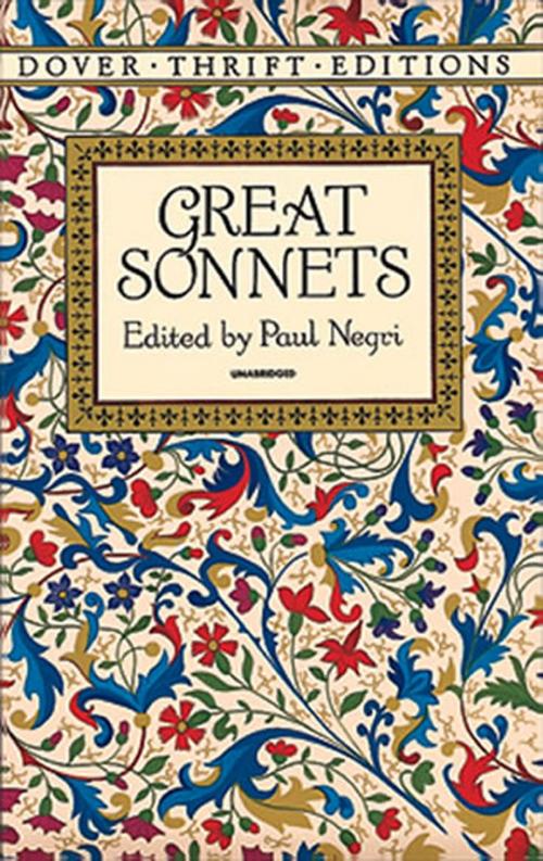 Cover of the book Great Sonnets by , Dover Publications