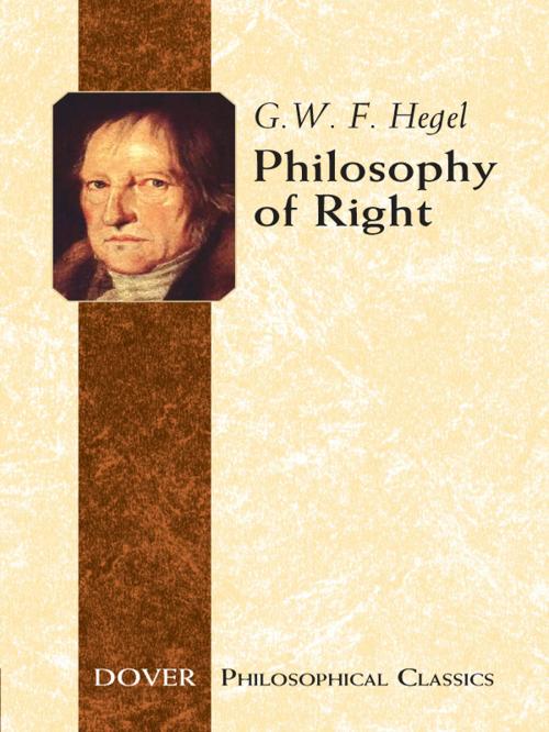 Cover of the book Philosophy of Right by G. W. F. Hegel, Dover Publications