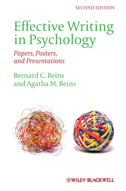 Cover of the book Effective Writing in Psychology by Bernard C. Beins, Agatha M. Beins, Wiley