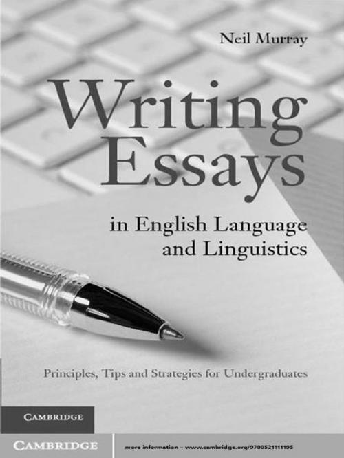 Cover of the book Writing Essays in English Language and Linguistics by Dr Neil Murray, Cambridge University Press