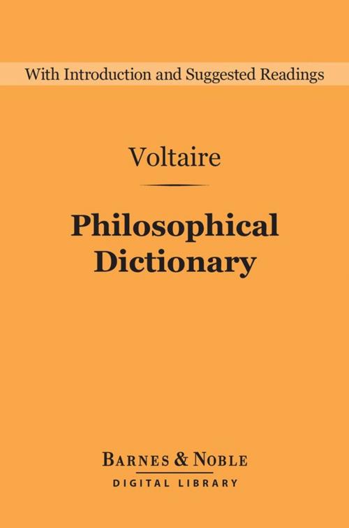 Cover of the book Philosophical Dictionary (Barnes & Noble Digital Library) by Francois Marie Arouet Voltaire, Barnes & Noble