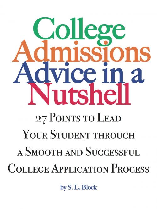 Cover of the book College Advice in a Nutshell by S.L. Block, BookBaby