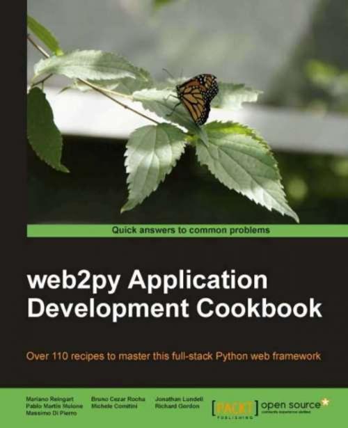 Cover of the book web2py Application Development Cookbook by Pablo Martin Mulone, Mariano Reingart, Richard Gordon, Packt Publishing