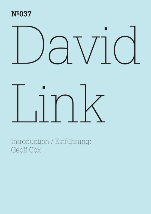 Cover of the book David Link by David Link, Hatje Cantz Verlag