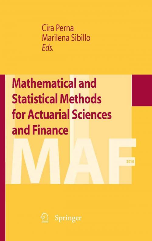 Cover of the book Mathematical and Statistical Methods for Actuarial Sciences and Finance by , Springer Milan