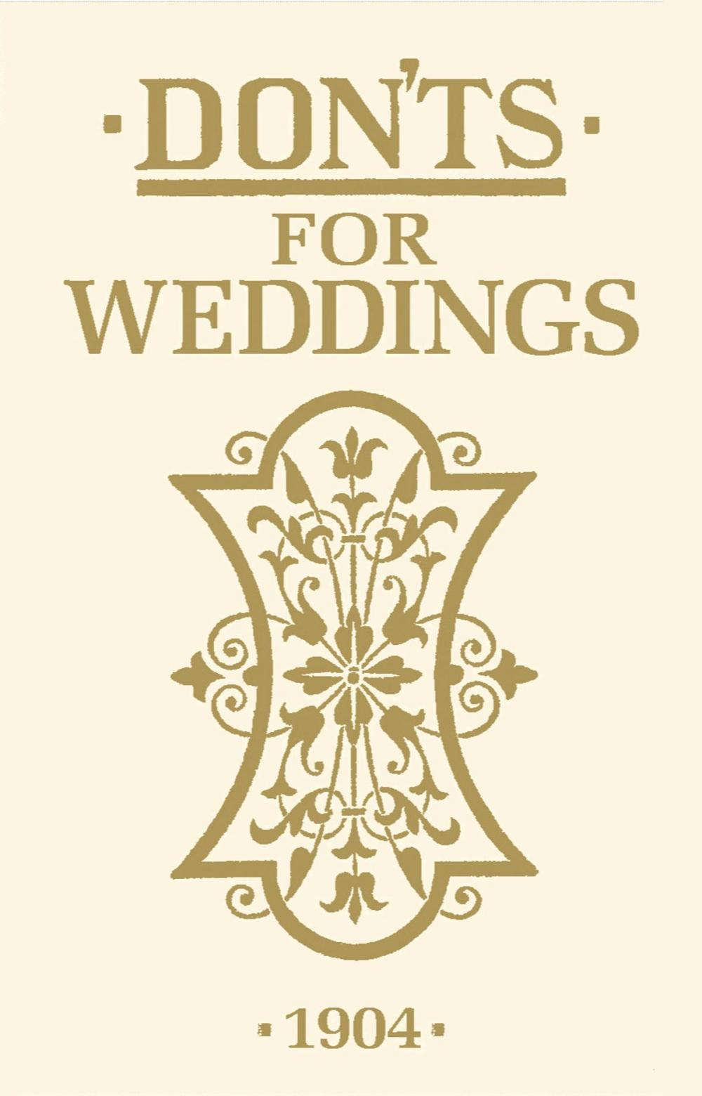 Big bigCover of Don'ts for Weddings