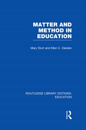 Cover of the book Matter and Method in Education by Steven M. Cahn