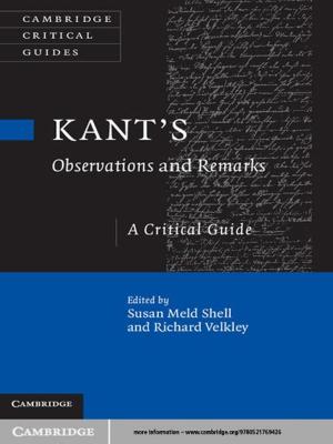 Cover of the book Kant's Observations and Remarks by Professor Norman Maclean