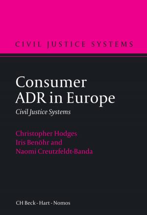 Cover of the book Consumer ADR in Europe by Professor Suzie Navot